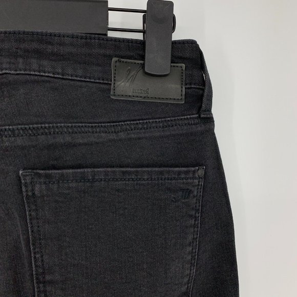 Mavi Jeans Black Anika Mid Rise Crop Flare Raw Hem NWT - Picture 7 of 11